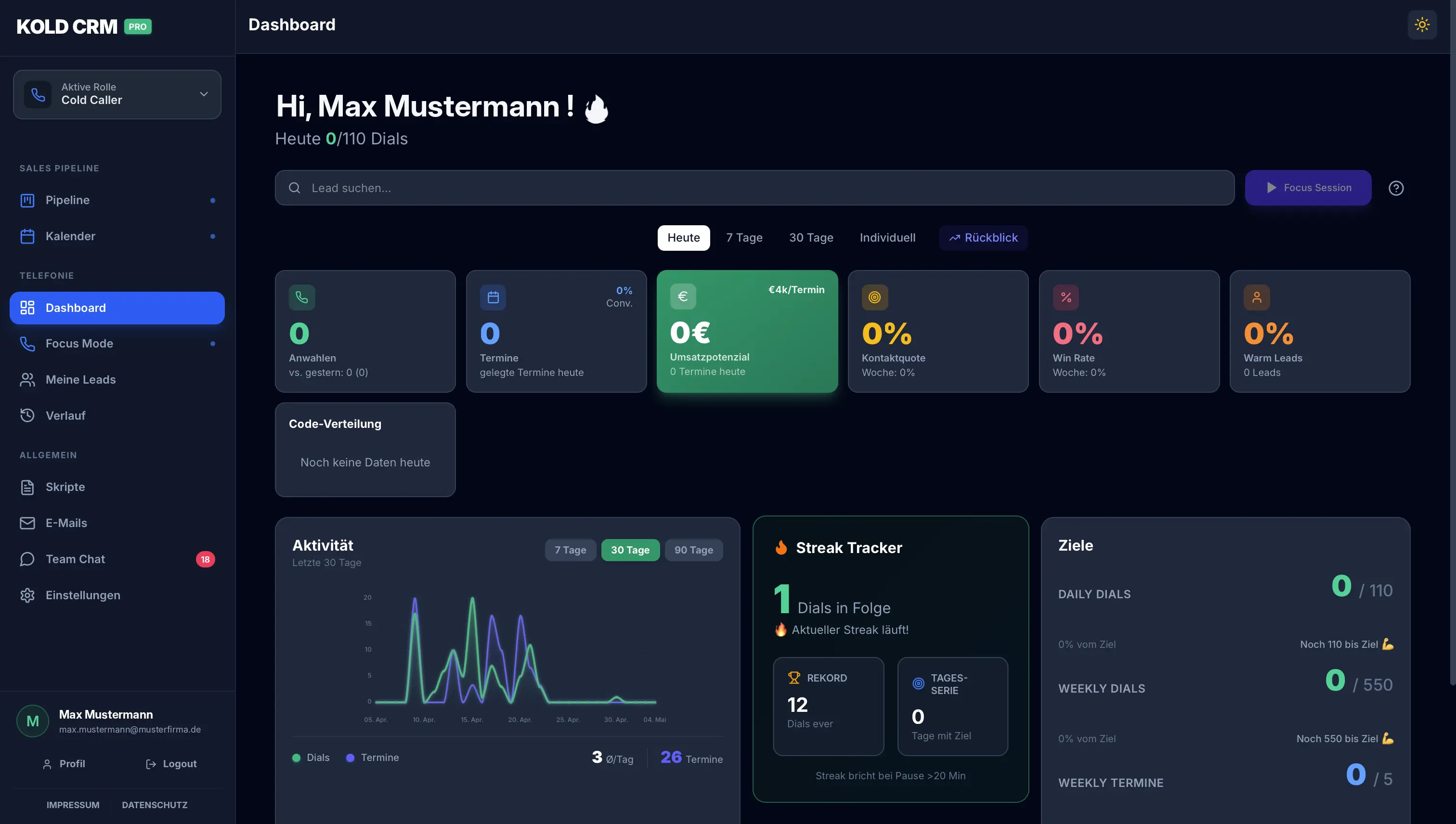 KOLD CRM Dashboard